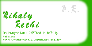 mihaly rethi business card